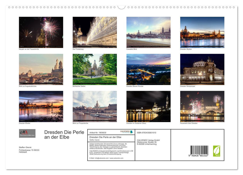 Dresden Die Perle an der Elbe (CALVENDO Premium Wandkalender 2025)