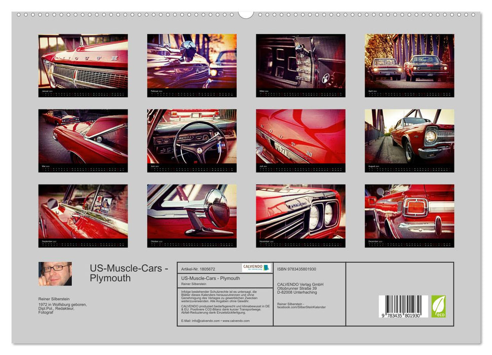 US-Muscle-Cars - Plymouth (CALVENDO Premium Wandkalender 2025)