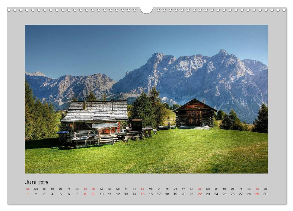 Idyllische Hütten und Hochalmen (CALVENDO Wandkalender 2025)