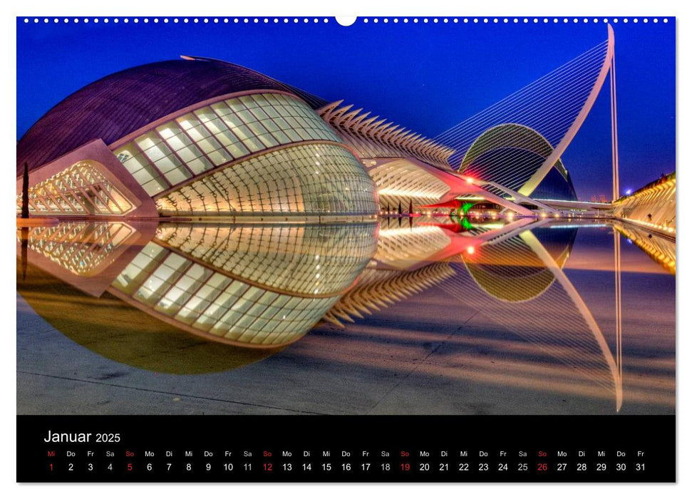 Moderne Architektur in Valencia (CALVENDO Premium Wandkalender 2025)