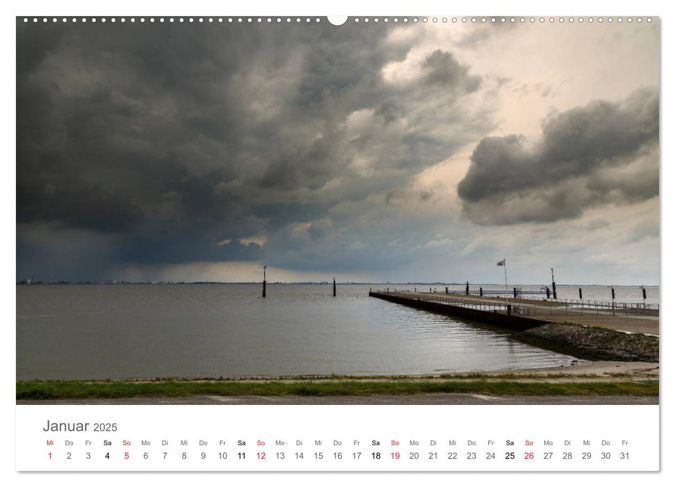 Ostfriesland, das Spiel mit dem Wetter (CALVENDO Premium Wandkalender 2025)