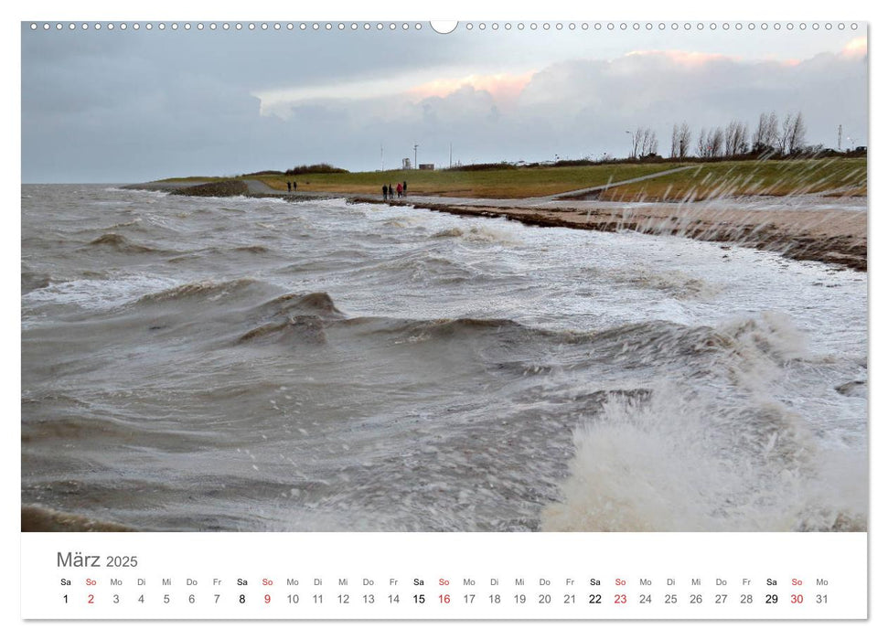 Ostfriesland, das Spiel mit dem Wetter (CALVENDO Premium Wandkalender 2025)