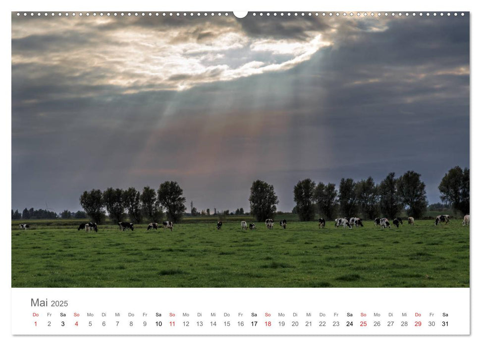 Ostfriesland, das Spiel mit dem Wetter (CALVENDO Premium Wandkalender 2025)