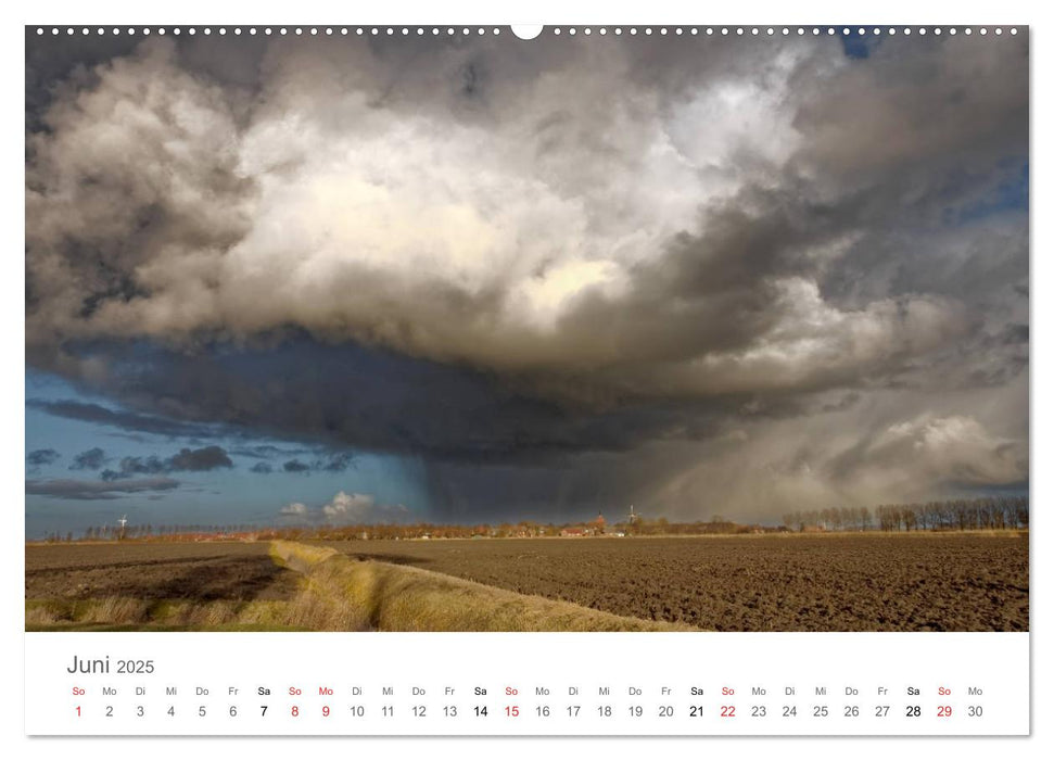 Ostfriesland, das Spiel mit dem Wetter (CALVENDO Premium Wandkalender 2025)