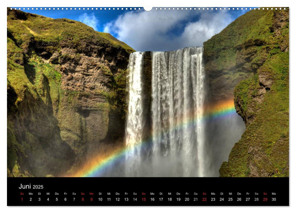 Quer durch Island (CALVENDO Premium Wandkalender 2025)