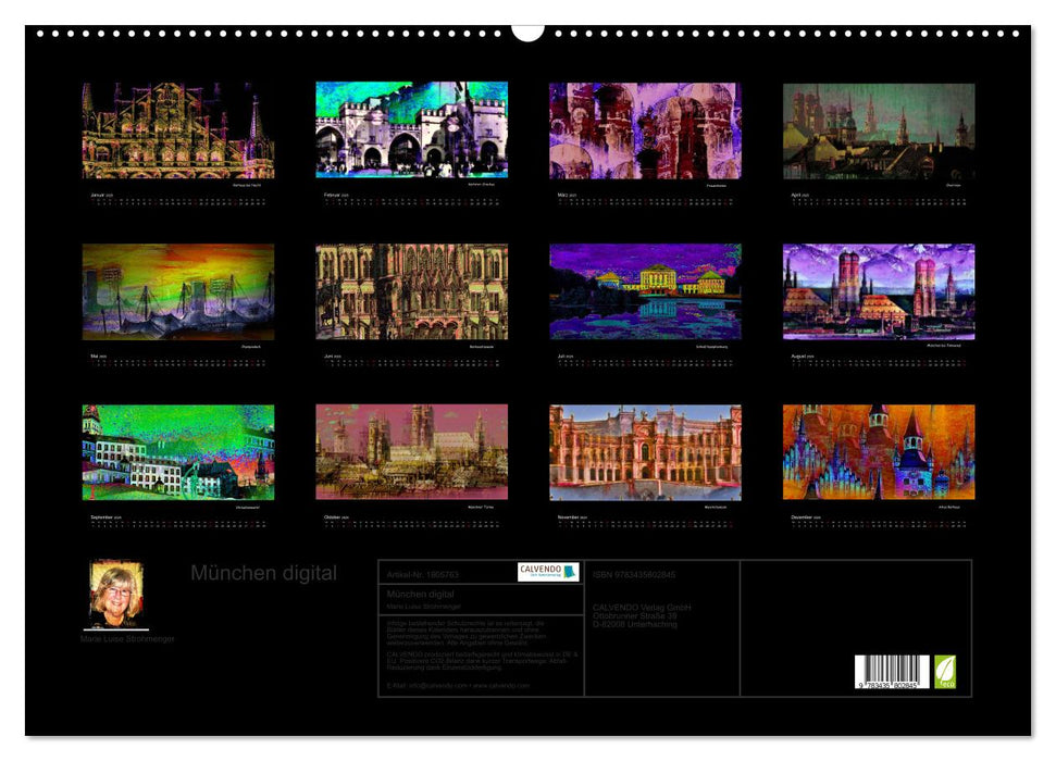 München digital (CALVENDO Wandkalender 2025)