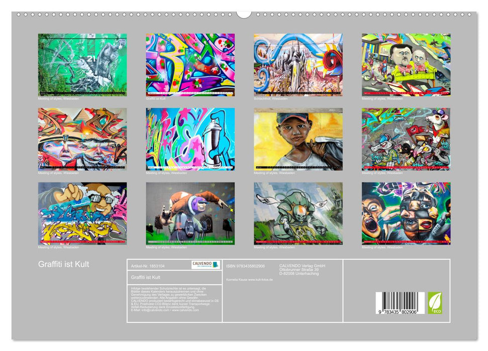 Graffiti ist Kult (CALVENDO Premium Wandkalender 2025)