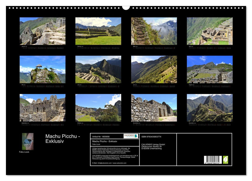 Machu Picchu - Exklusiv (CALVENDO Wandkalender 2025)