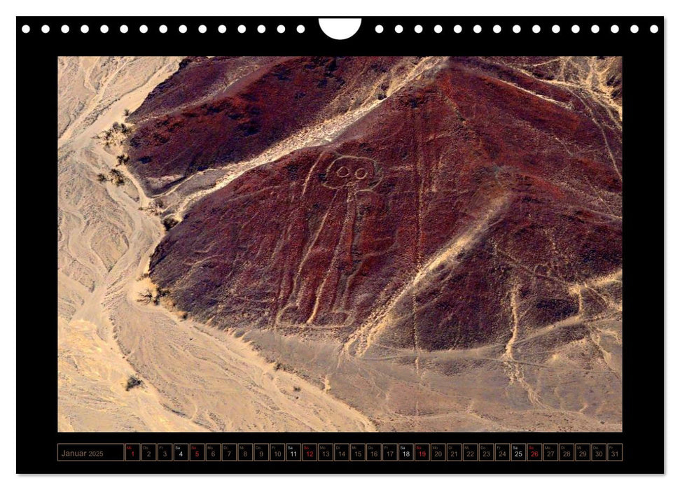 Die NAZCA Linien - Geheimnisvolle Figuren (CALVENDO Wandkalender 2025)