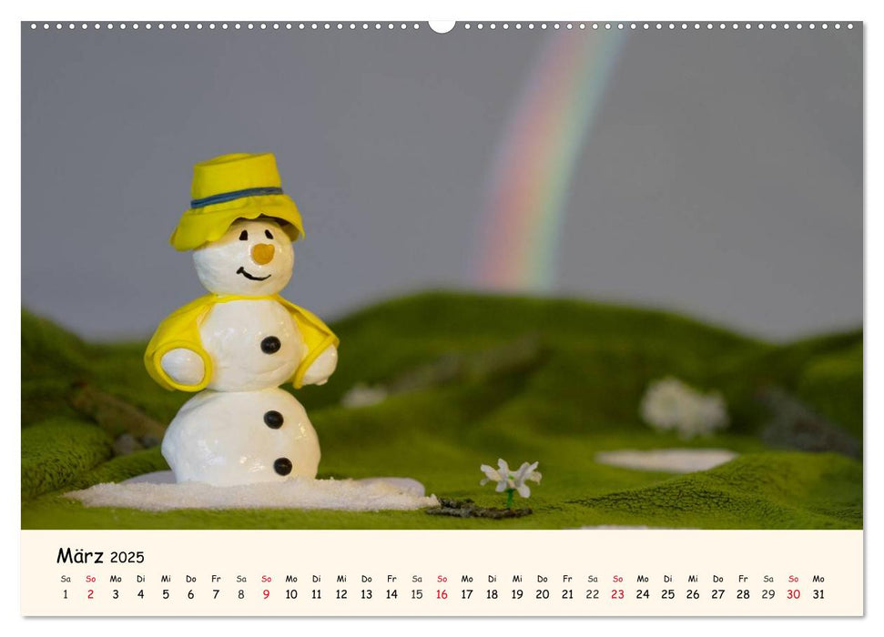 Schneemann des Monats 2025 (CALVENDO Wandkalender 2025)