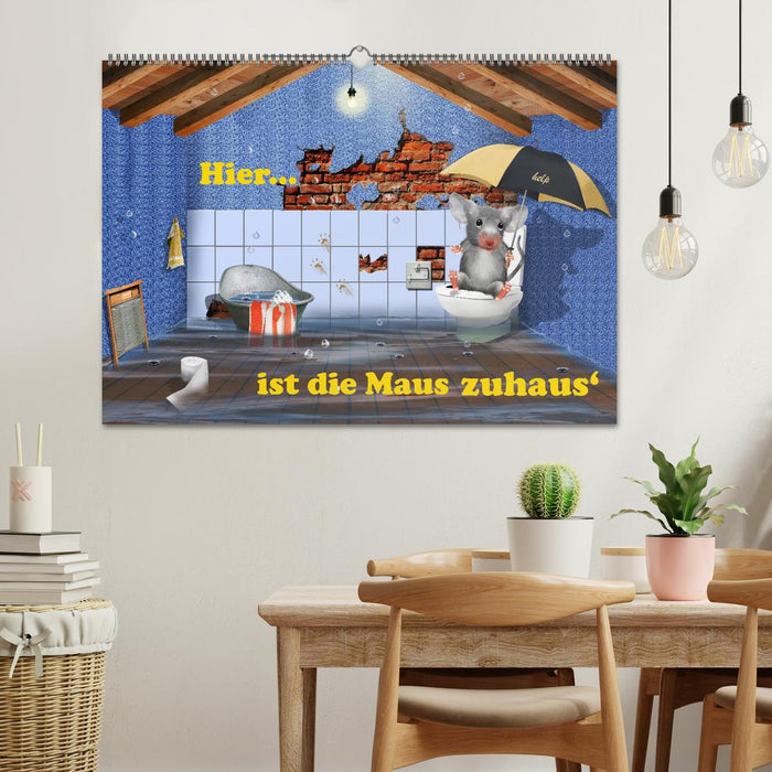 Hier ist die Maus zuhaus' (CALVENDO Wandkalender 2025)