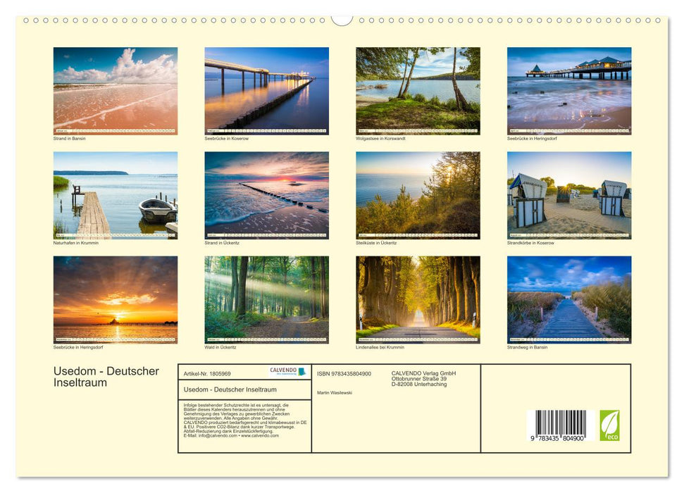 Usedom - Deutscher Inseltraum (CALVENDO Premium Wandkalender 2025)