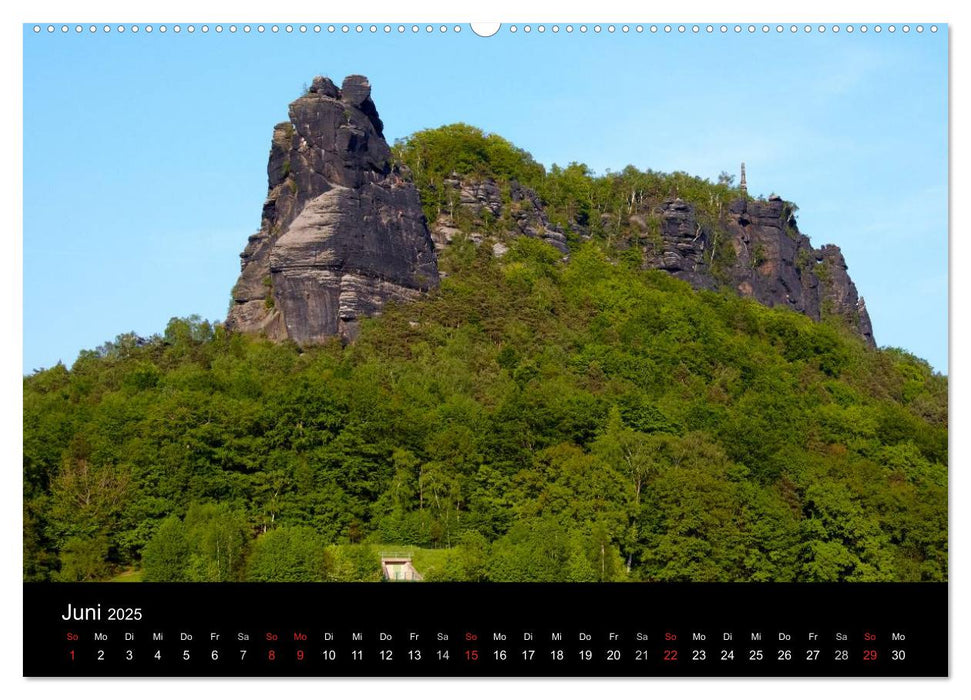 Reise durch das Elbsandsteingebirge (CALVENDO Premium Wandkalender 2025)