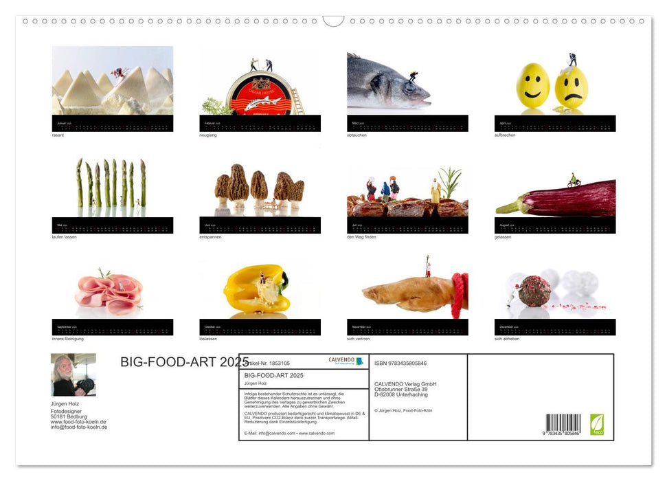 BIG-FOOD-ART 2025 (CALVENDO Wandkalender 2025)