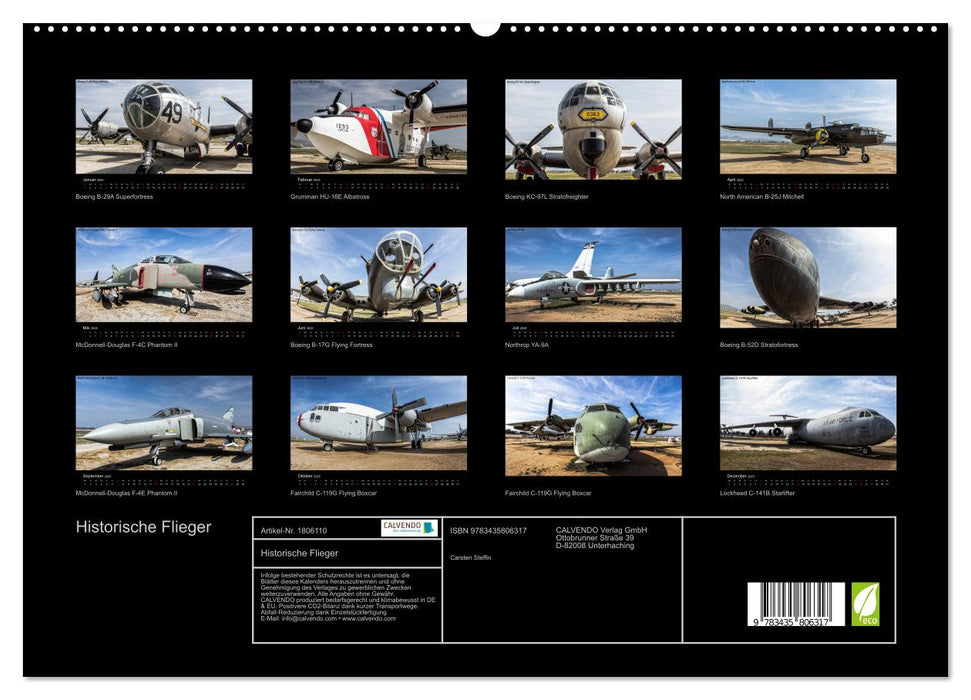 Historische Flieger (CALVENDO Premium Wandkalender 2025)