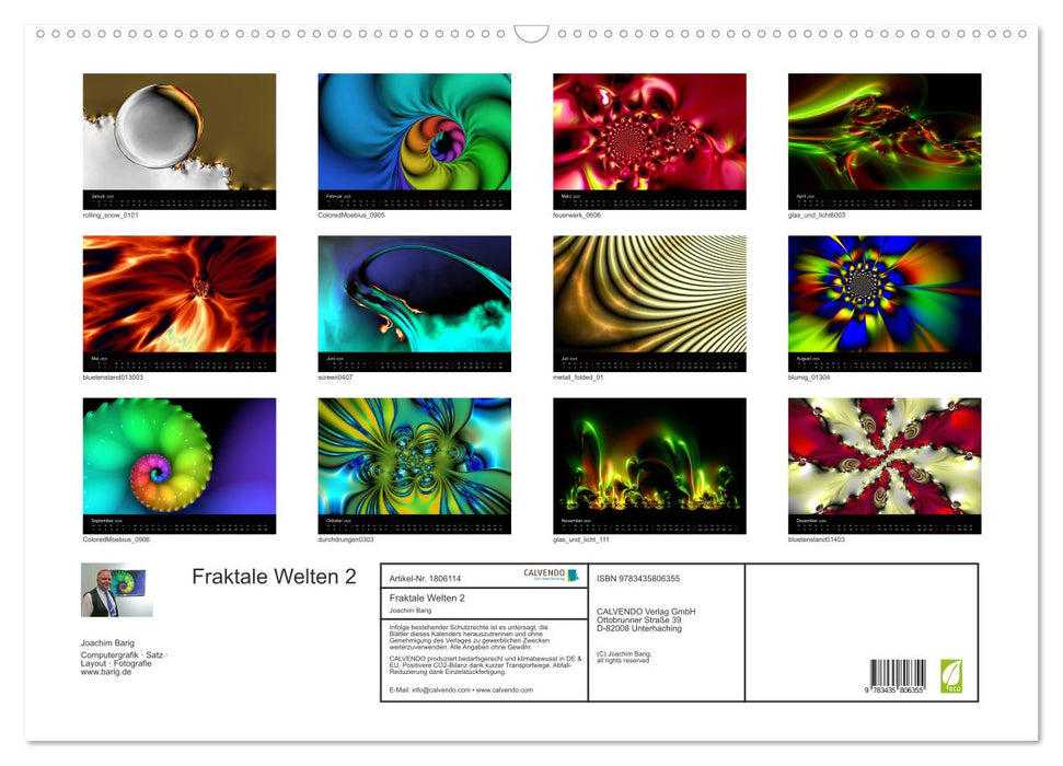 Fraktale Welten 2 (CALVENDO Wandkalender 2025)