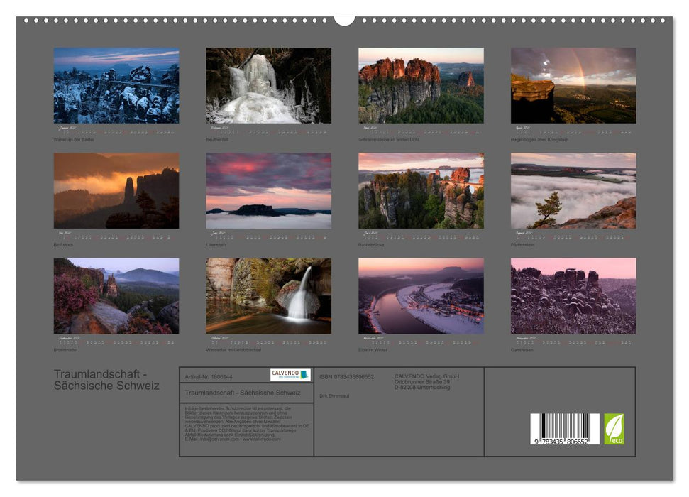 Traumlandschaft - Sächsische Schweiz (CALVENDO Premium Wandkalender 2025)