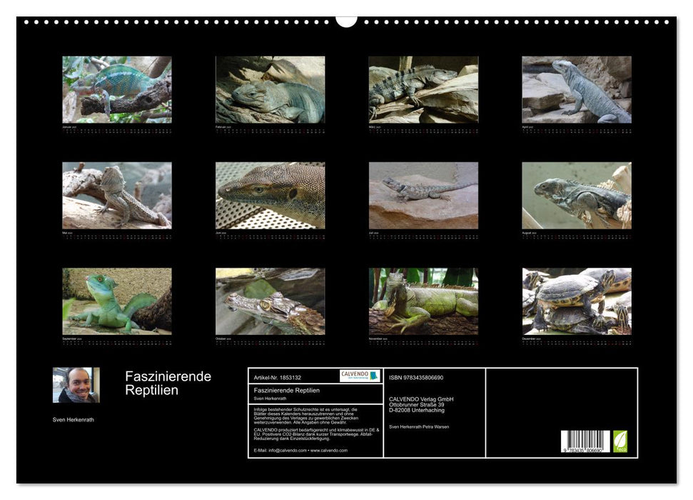 Faszinierende Reptilien (CALVENDO Wandkalender 2025)