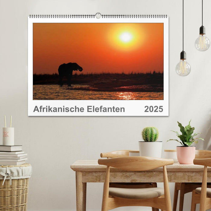 Afrikanische Elefanten (CALVENDO Wandkalender 2025)