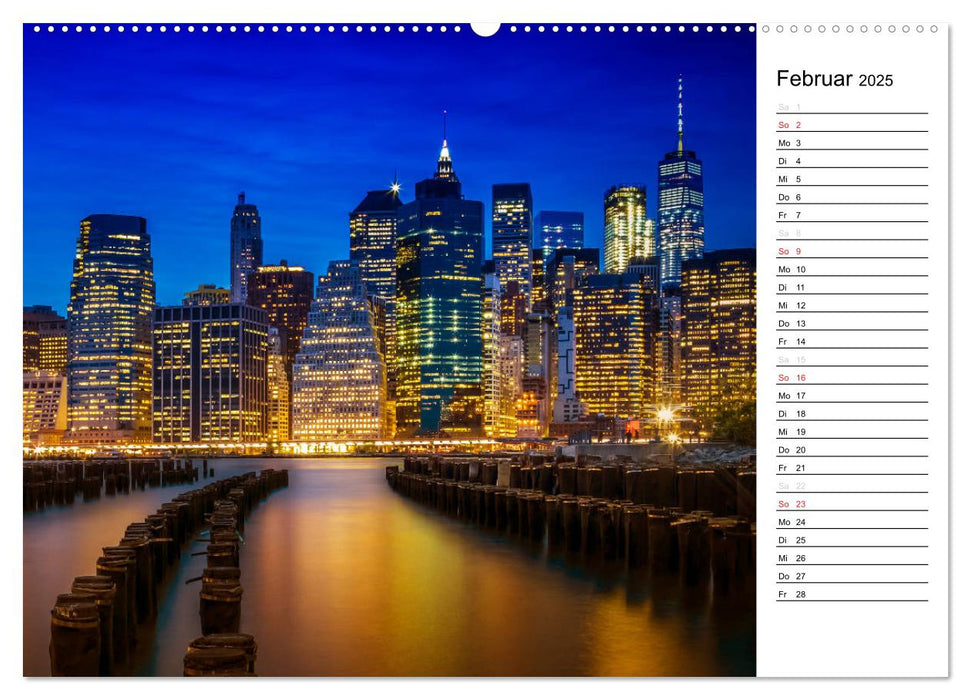 NEW YORK Bekannte Blicke (CALVENDO Premium Wandkalender 2025)