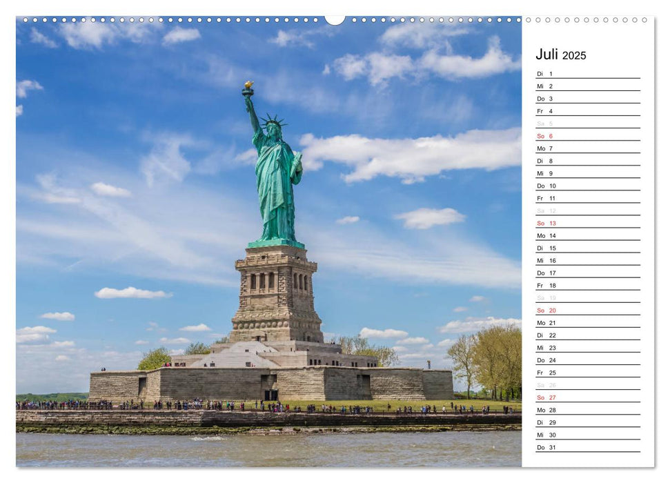 NEW YORK Bekannte Blicke (CALVENDO Premium Wandkalender 2025)