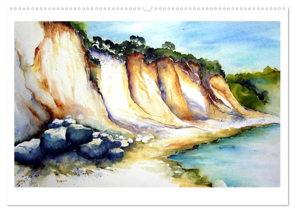 Aquarelle - Fischland-Darß (CALVENDO Premium Wandkalender 2025)