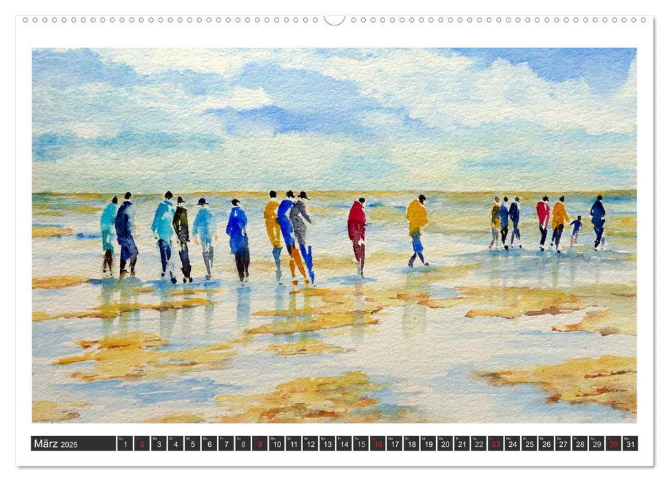 Aquarelle - Fischland-Darß (CALVENDO Premium Wandkalender 2025)