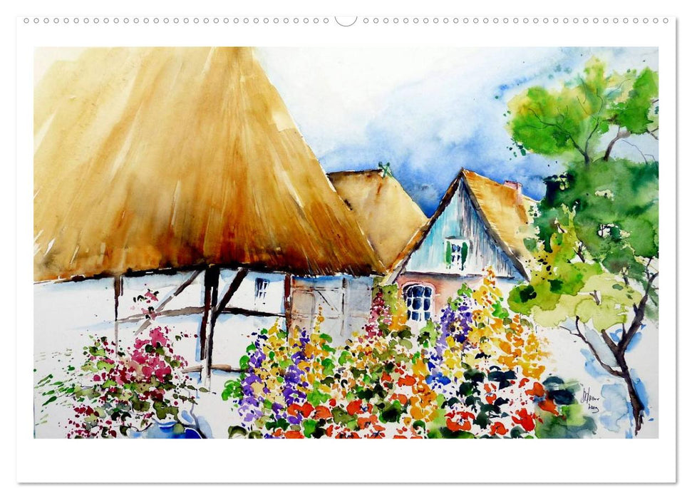 Aquarelle - Fischland-Darß (CALVENDO Premium Wandkalender 2025)