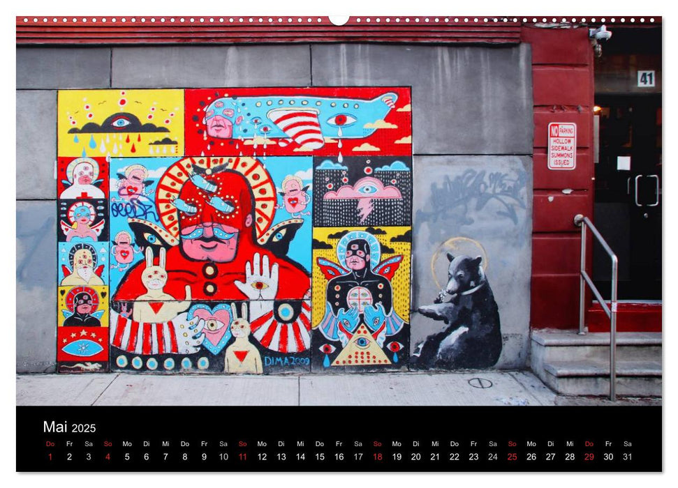 New York Street Art Kalender (CALVENDO Premium Wandkalender 2025)