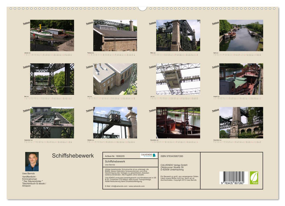 Schiffshebewerk (CALVENDO Premium Wandkalender 2025)