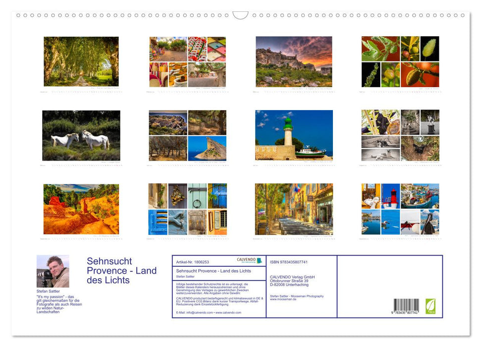 Sehnsucht Provence - Land des Lichts (CALVENDO Wandkalender 2025)