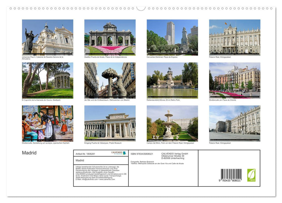 Madrid (CALVENDO Premium Wandkalender 2025)