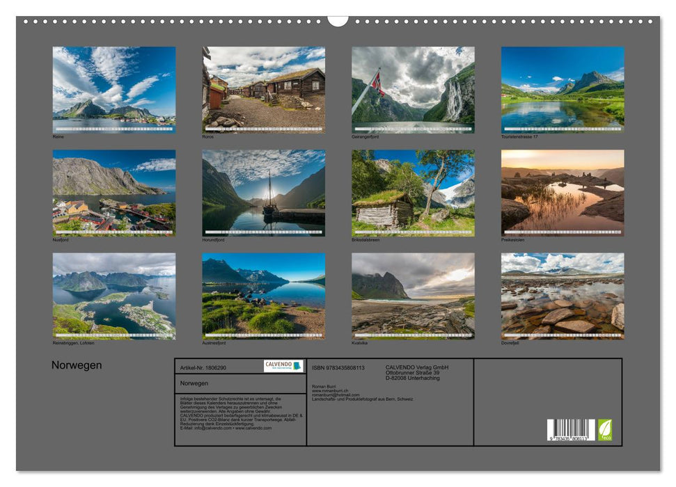 Norwegen (CALVENDO Wandkalender 2025)