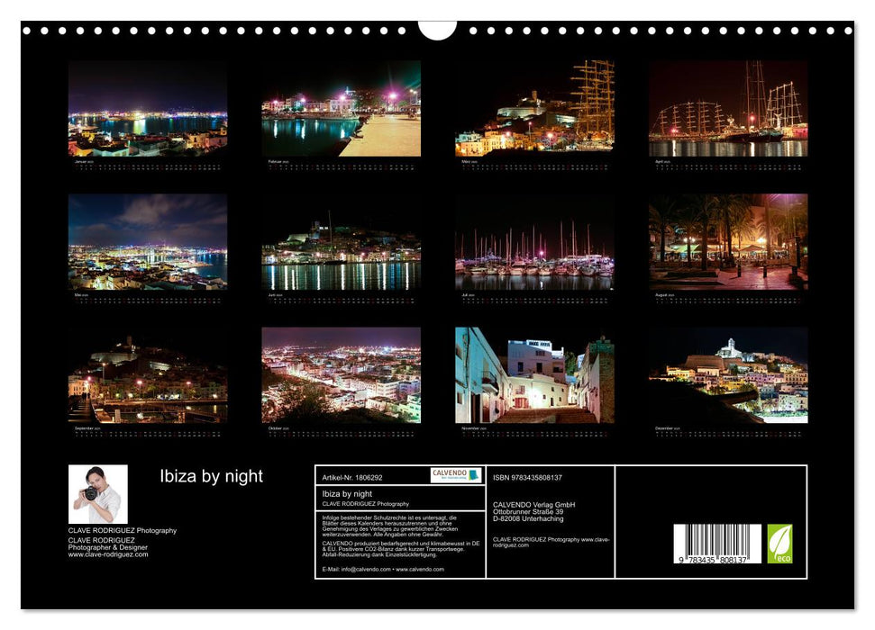 Ibiza by night (CALVENDO Wandkalender 2025)