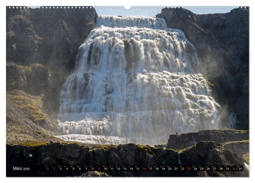 Wasserfälle Islands (CALVENDO Premium Wandkalender 2025)