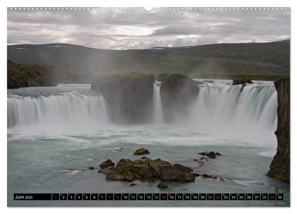 Wasserfälle Islands (CALVENDO Premium Wandkalender 2025)