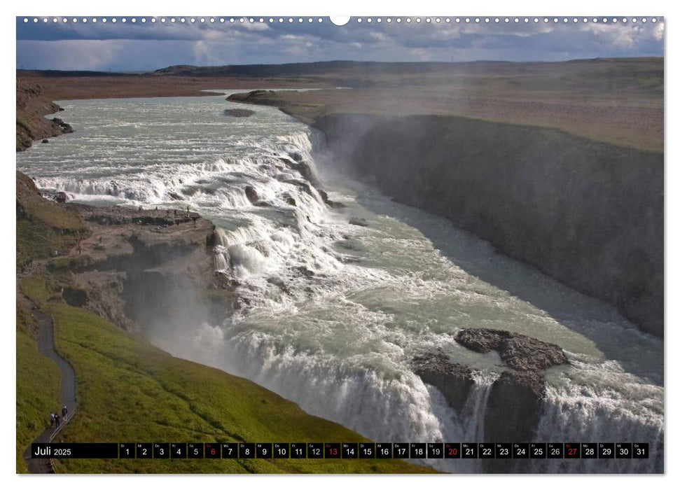 Wasserfälle Islands (CALVENDO Premium Wandkalender 2025)