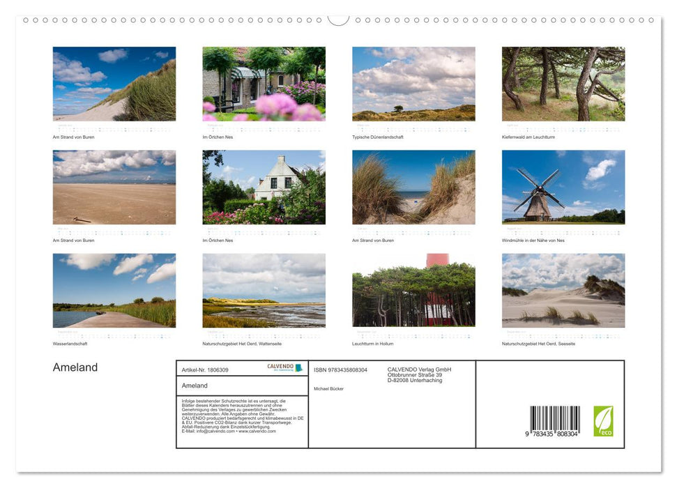 Ameland (CALVENDO Premium Wandkalender 2025)