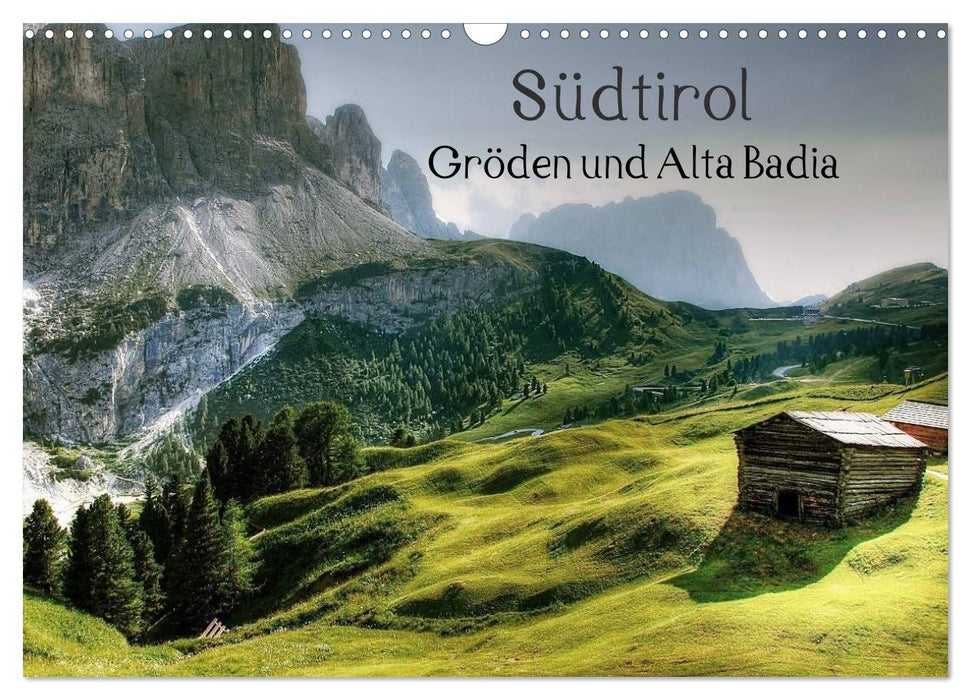 Südtirol - Gröden und Alta Badia (CALVENDO Wandkalender 2025)