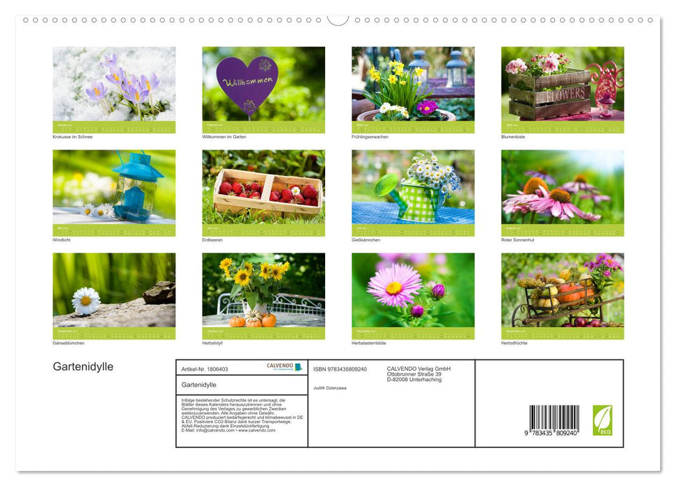 Gartenidylle (CALVENDO Premium Wandkalender 2025)