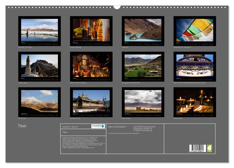 Tibet (CALVENDO Wandkalender 2025)