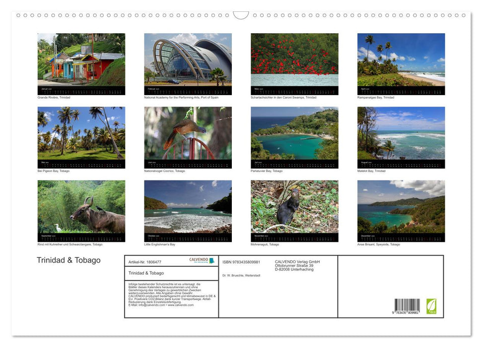 Trinidad & Tobago (CALVENDO Wandkalender 2025)