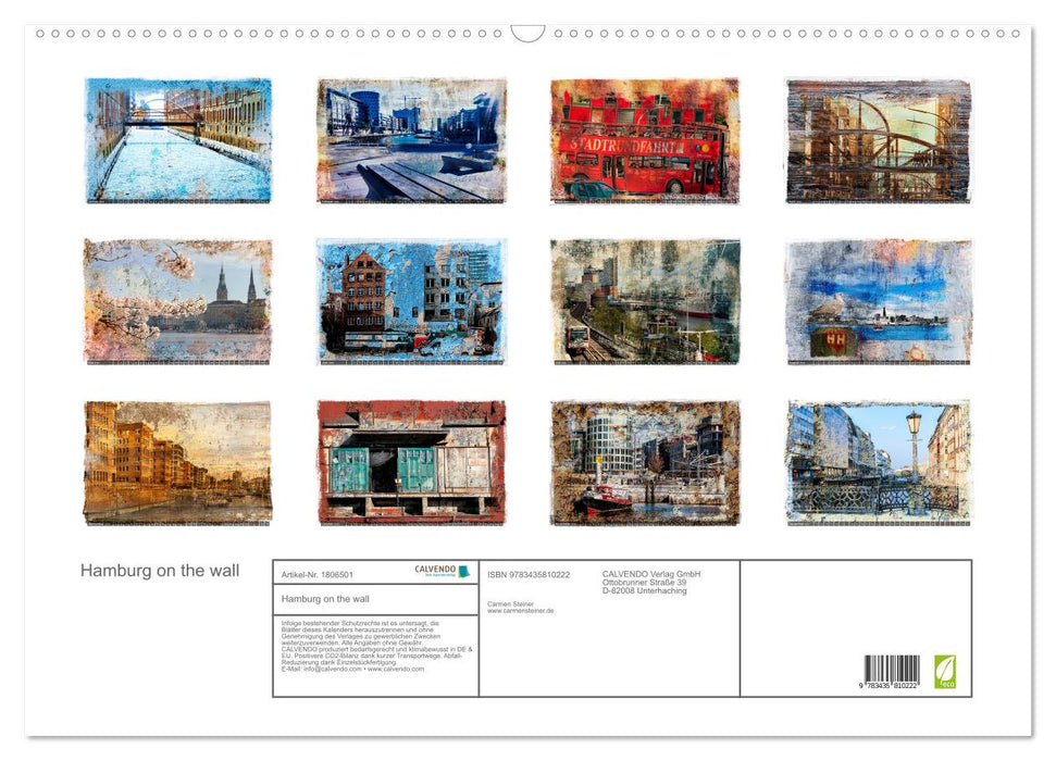 Hamburg on the wall (CALVENDO Wandkalender 2025)