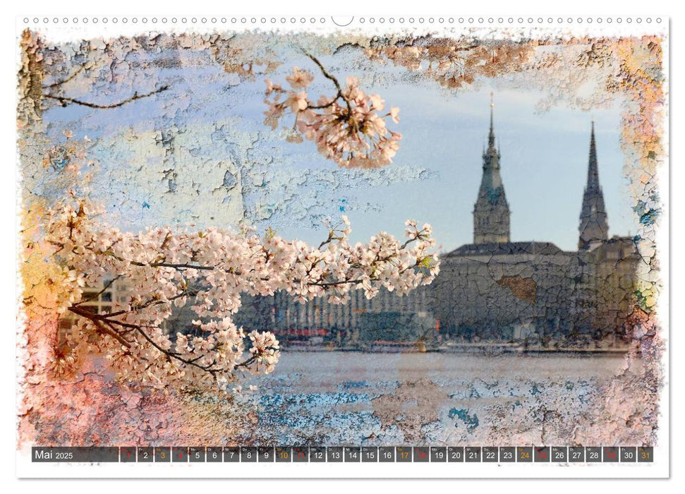 Hamburg on the wall (CALVENDO Wandkalender 2025)