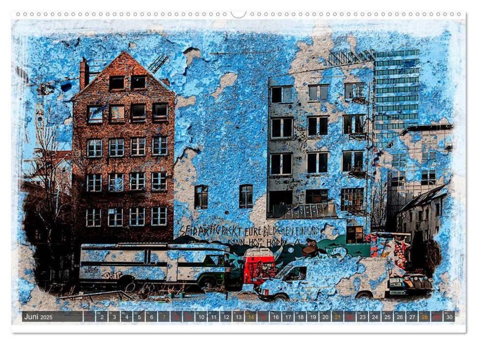 Hamburg on the wall (CALVENDO Wandkalender 2025)