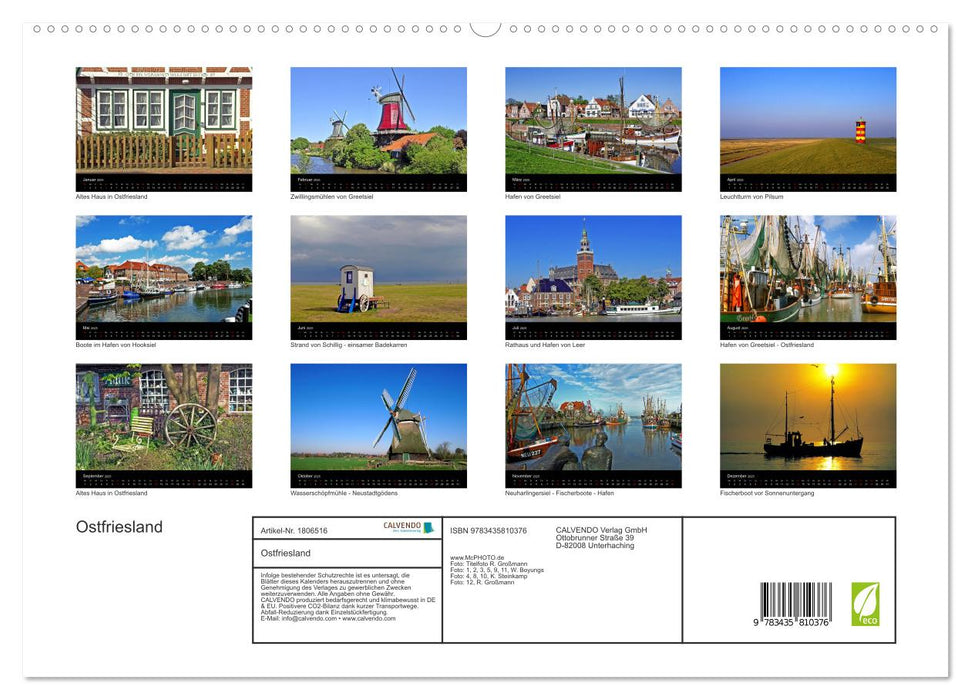 Ostfriesland (CALVENDO Premium Wandkalender 2025)