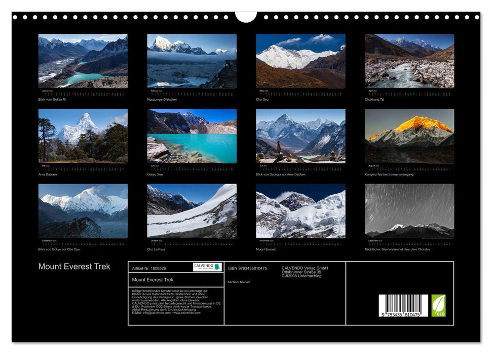 Mount Everest Trek (CALVENDO Wandkalender 2025)