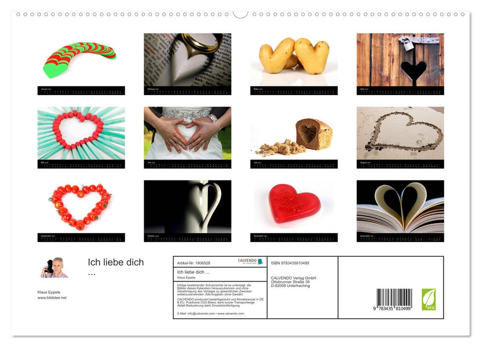 Ich liebe dich ... (CALVENDO Premium Wandkalender 2025)