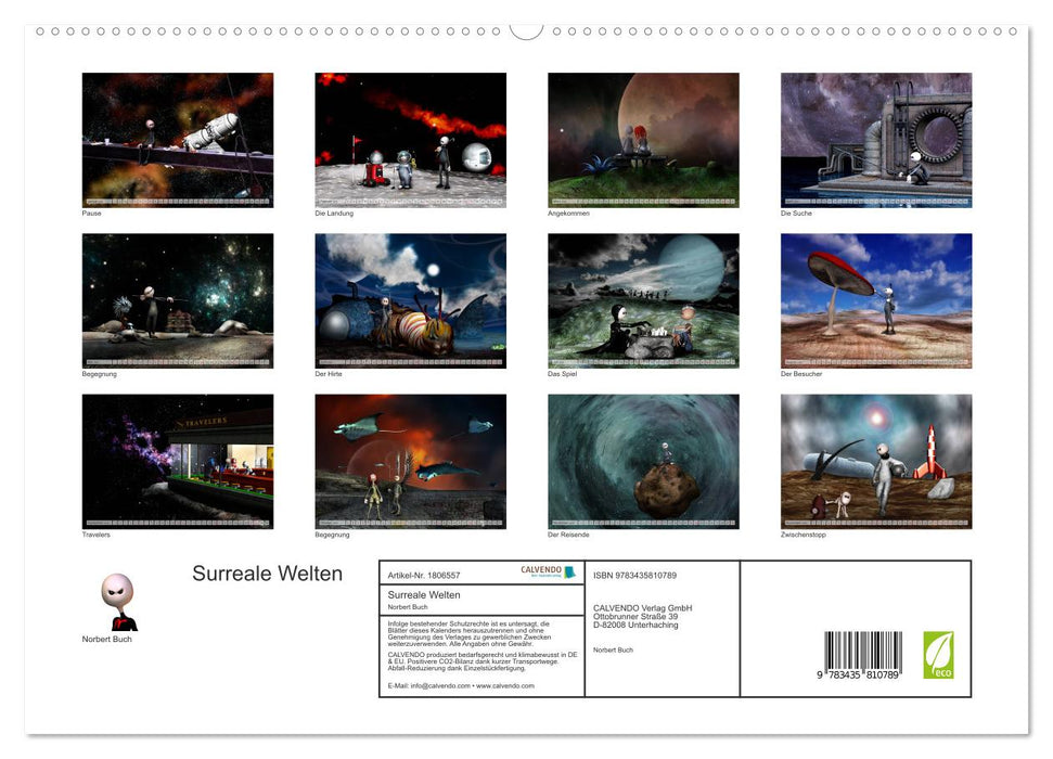 Surreale Welten (CALVENDO Premium Wandkalender 2025)