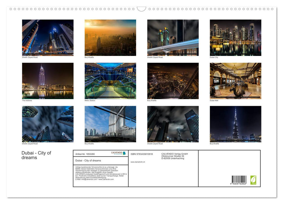 Dubai - City of dreams (CALVENDO Wandkalender 2025)